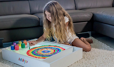 Light and Sensory art activity table box for kids Full set
